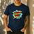 Super Dad Comic Book Superhero Father's Day Men's Casual T-Shirt Navy