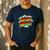 Super Daddy Comic Book Superhero Father's Day Men's Casual T-Shirt Navy