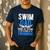 Swim Dad Swimming Dad Of A Swimmer Dad Swim Father Men's Casual T-Shirt Navy