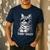 Tabby Daddy Cat Dad Graphic Grey Tabby Cat Lover Men's Casual T-Shirt Navy