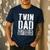 Twin Dad Shirt Men Dad Of Twins Fathers Day Men's Casual T-Shirt Navy