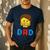 Unique Family Dad Master Builder Building Bricks Blocks Men's Casual T-Shirt Navy