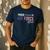 US Flag Proud Air Force Dad Men's Casual T-Shirt Navy