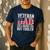 Veteran Dad Like A Normal Dad But Cooler American Flag Men's Casual T-Shirt Navy