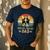 Vintage Boston Terrier Dad Dog Lovers Father's Day Tee Men's Casual T-Shirt Navy