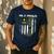 Vintage I'm A Proud Army Dad With American Flag Men's Casual T-Shirt Navy