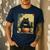 Vintage Japanese Cat Ramen Cat Dad Retro Graphic Women Men's Casual T-Shirt Navy