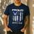 Vintage Proud Air Force Bonus Dad With American Flag Men's Casual T-Shirt Navy