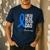 I Wear Blue For My Dad Shirt ALS Awareness Tshirt Men's Casual T-Shirt Navy