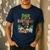 Wild Dad Of The Birthday Girl Zoo Safari Jungle Animal Men's Casual T-Shirt Navy
