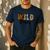 Wild Daddy Zoo Born Two Be Wild B-Day Safari Jungle Animal Men's Casual T-Shirt Navy