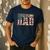 Wrestling Dad American Flag Matching For Dads Of Wrestlers Men's Casual T-Shirt Navy
