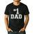 1 Dad Number One Father's Day Vintage Style Men's Casual T-Shirt Black