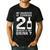 21st Birthday Dad Mom 21 Year Old My Daughter Squad Men's Casual T-Shirt Black