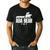 Aba Bear For Jewish Dad With Four Kids On Father's Day Men's Casual T-Shirt Black