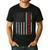 American Flag Cheer Dad Vintage Patriotic Father Cheerleader Men's Casual T-Shirt Black
