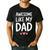 Awesome Like My Dad Shirt Kids Son Daughter Fathers Day Men's Casual T-Shirt Black