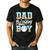 Baseball Ice Cream Drip Dad Of The Birthday Boy Baseball Men's Casual T-Shirt Black