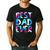 Best Dad Ever Colorful Tie Dye Fathers Day Men's Casual T-Shirt Black