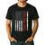 Best Dad Ever US American Flag Gift For Father's Day Short Sleeve Men's Casual T-Shirt Black