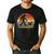 Bigfoot Walking a Dog Bernedoodle Dog Dad Men's Casual T-Shirt Black