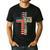 Blessed Dad Christian From Daughter Son Jesus Patriotic Men's Casual T-Shirt Black
