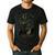 Camo Deer American Flag Graphic Hunting Men Dad Boys Men's Casual T-Shirt Black