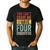 You Can't Scare Me I Have Four Daughters Dad Father Men's Casual T-Shirt Black