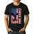 Cheer Dad American Flag Cheerleader Support Men's Casual T-Shirt Black