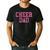 Cheer Dad Vintage Retro Cheerleading Pink Men's Casual T-Shirt Black