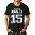 Custom Proud Volleyball Dad Number 15 Personalized For Men Men's Casual T-Shirt Black