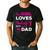 Cute Girls Hunting Dad Daughter Hunting Buddy Hunter Men's Casual T-Shirt Black