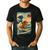 Dachshund Doxie Japanese Kanagawa Wave Surfing Japan Mom Dad Men's Casual T-Shirt Black