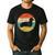 Dachshund Long Haired Dog Vintage Mom Dad Retro Men's Casual T-Shirt Black