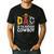 Dad 1st Birthday Cowboy Western Dad Birthday Boy Men's Casual T-Shirt Black