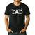 Dad 3 Kids 3rd Pregnancy Announcement Third Baby Tshirt Men's Casual T-Shirt Black