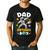 Dad Of The Birthday Boy Astronaut Outer Space Birthday Men's Casual T-Shirt Black