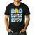 Dad Of The Birthday Boy Blue Dog Family Matching Men's Casual T-Shirt Black