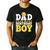 Dad Of The Birthday Boy Construction Birthday Party Hat Men Men's Casual T-Shirt Black