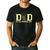 Dad Of The Birthday Boy Deer Hunter Camouflage Flag Men's Casual T-Shirt Black