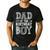 Dad Of The Birthday Boy Father Papa Family Matching Men's Casual T-Shirt Black