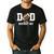 Dad Of The Birthday Boy Football Lover First Birthday Party Men's Casual T-Shirt Black
