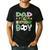 Dad Of The Birthday Boy Soccer Player Game Day Men's Casual T-Shirt Black