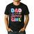 Dad Of The Birthday Girl Family Summer Beach Birthday Party Men's Casual T-Shirt Black