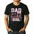 Dad Of The Birthday Girl Pink Bow Flower Birthday Girl Men's Casual T-Shirt Black