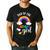 Dad Of The Birthday Girl Rainbow B-Day Matching Family Men's Casual T-Shirt Black