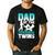 Dad Of The Birthday Twins Celebrate Cute Twin Father Daddy Men's Casual T-Shirt Black Dad Of The Birthday Twins Celebrate Cute Twin Father Daddy Men's Casual T-Shirt Black