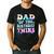 Dad Of The Birthday Twins Girls Kids Party Retro Bday Men's Casual T-Shirt Black