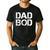 Dad BOD Rough Strong 90s Stencil Text Men's Casual T-Shirt Black