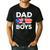 Dad Of Boys Fathers Day Retro Puerto Rico Flag Boricua Dad Men's Casual T-Shirt Black